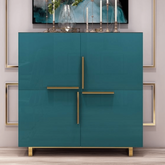 Trueliving Blue Cozy Side Console Table H 34" x W 36" x D 12"